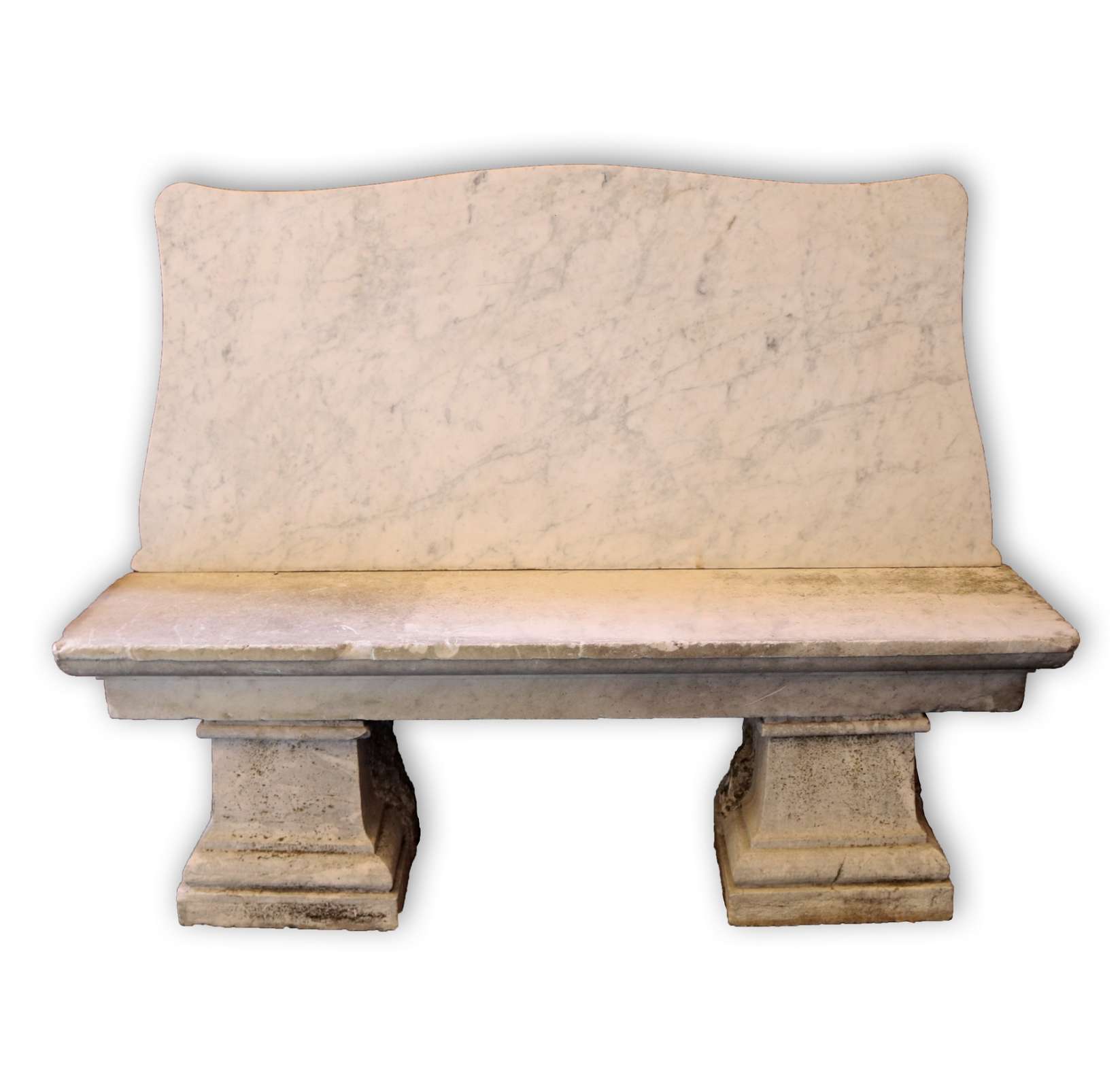 Antica panchina in marmo. Epoca 1800. - Panchine e Sedie - Arredo Giardino - Prodotti - Antichità Fiorillo