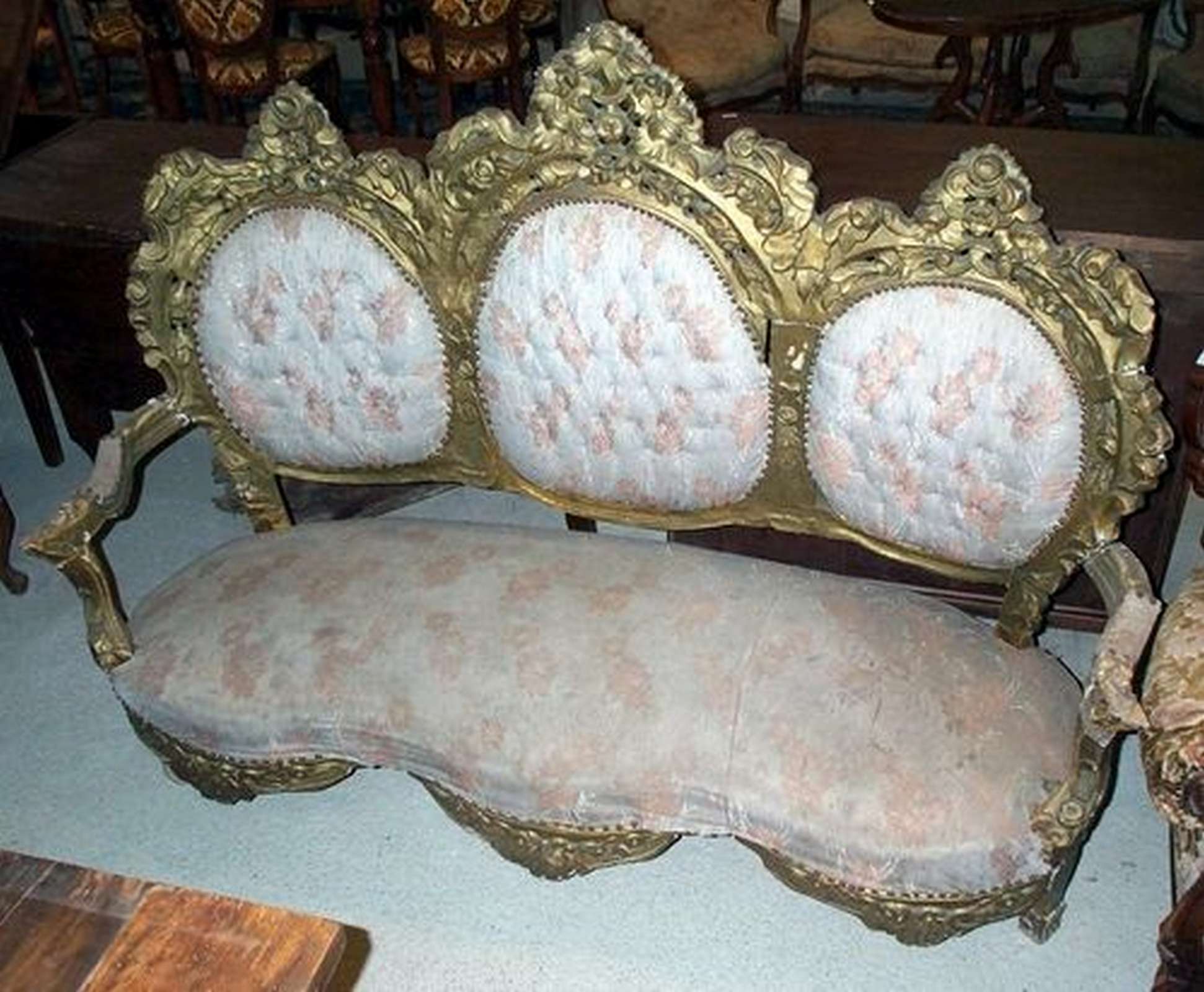 Divano in legno. Epoca primi 1800. - 1