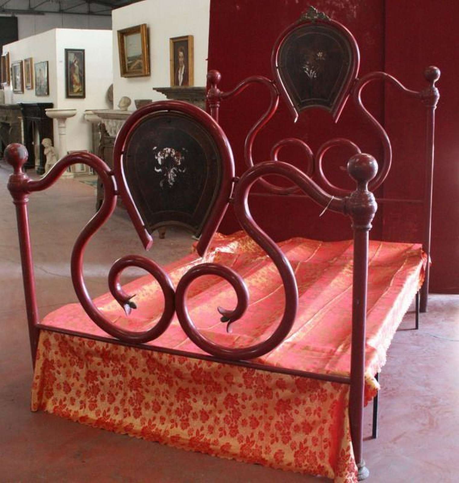 Antico letto in ferro battuto - 1