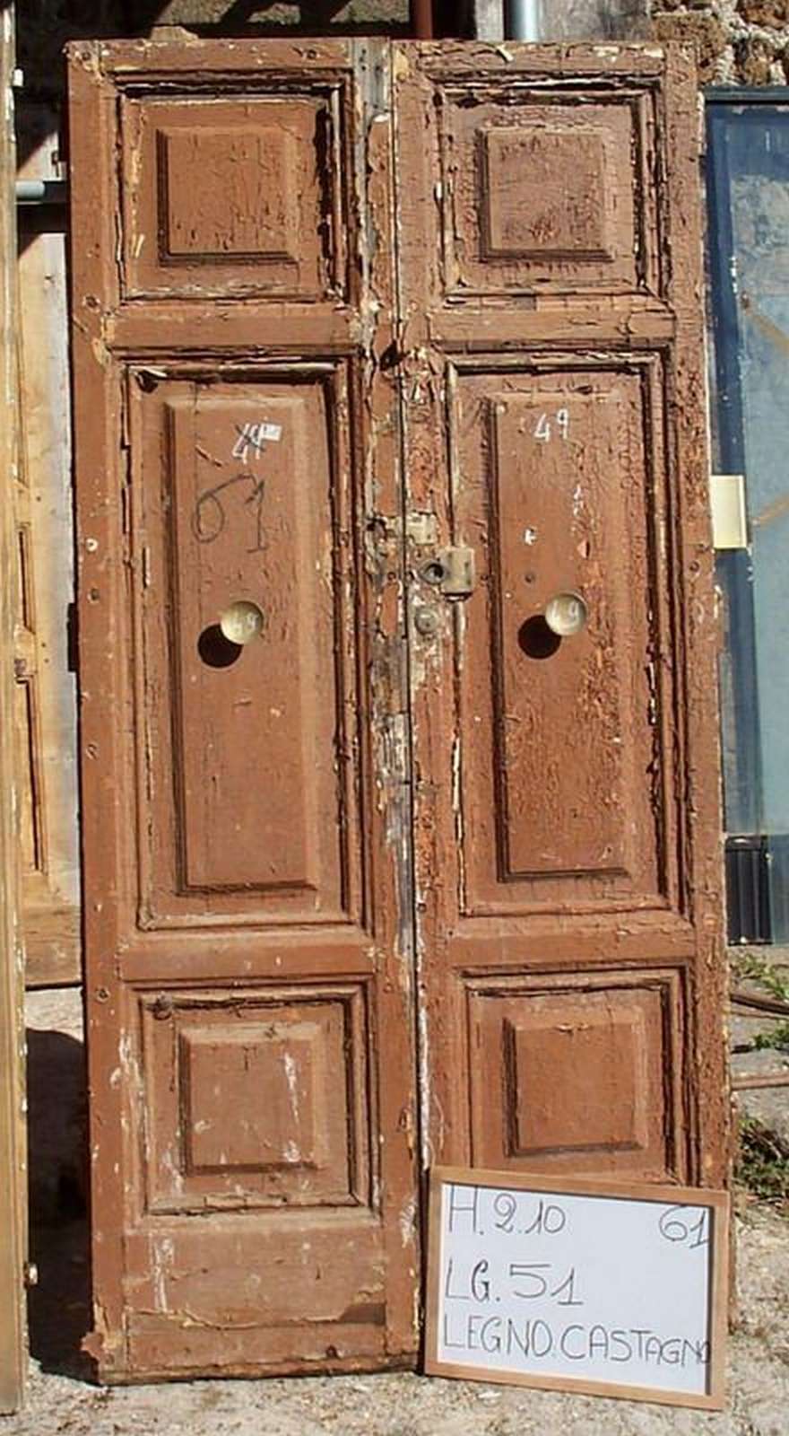 Antica porta in legno - Porte Laccate - Porte Antiche - Prodotti - Antichità Fiorillo