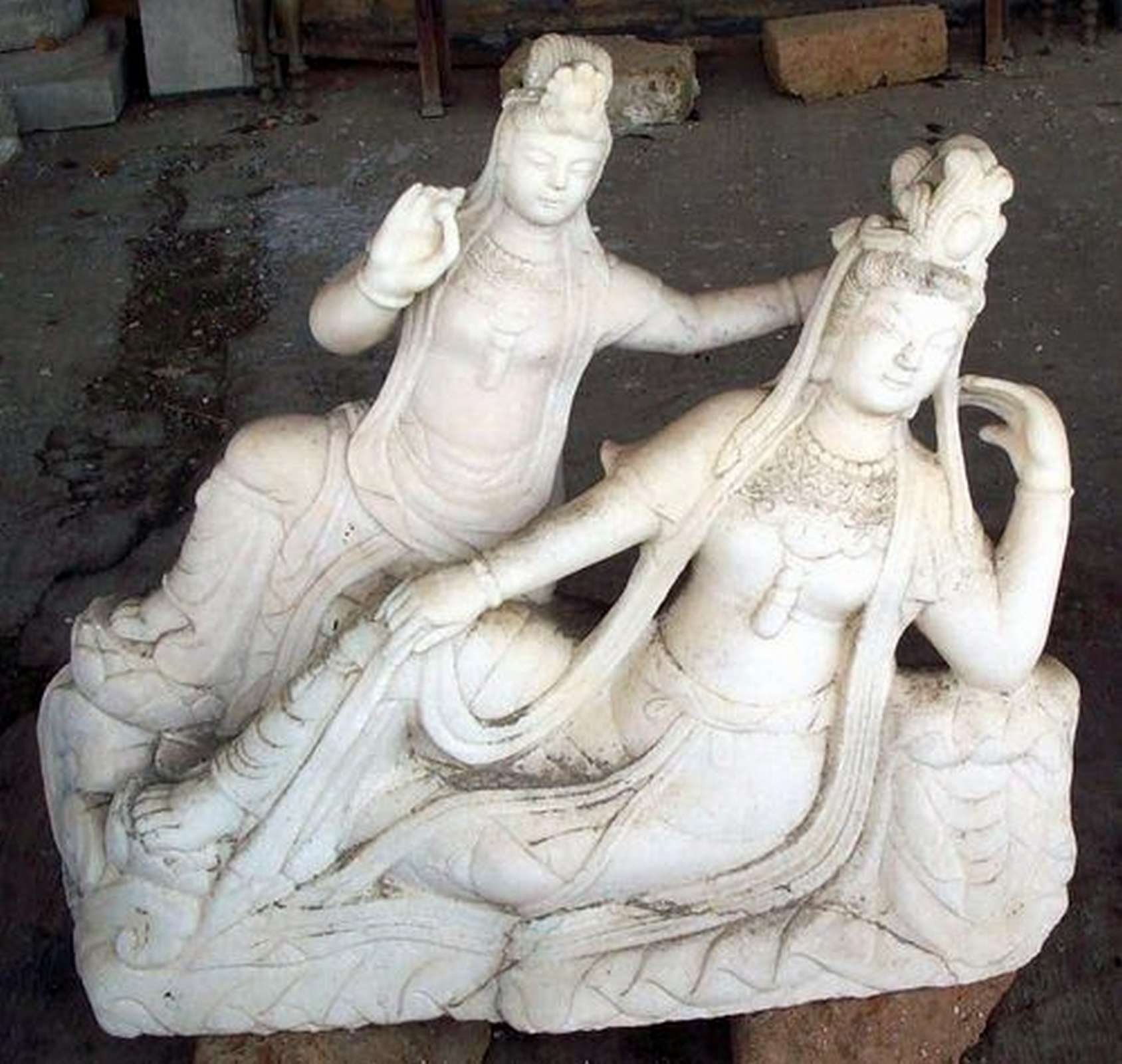 Antiche sculture in marmo. Epoca 1800. - 1