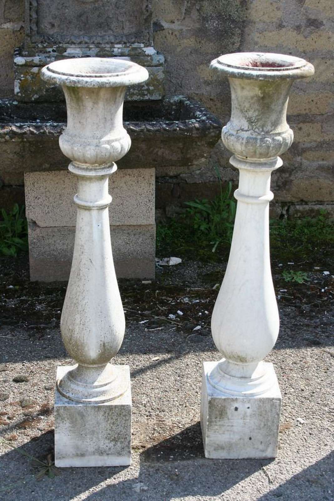 Coppia di antichi vasi in marmo - Orci Vasi e Mortai - Arredo Giardino - Prodotti - Antichità Fiorillo