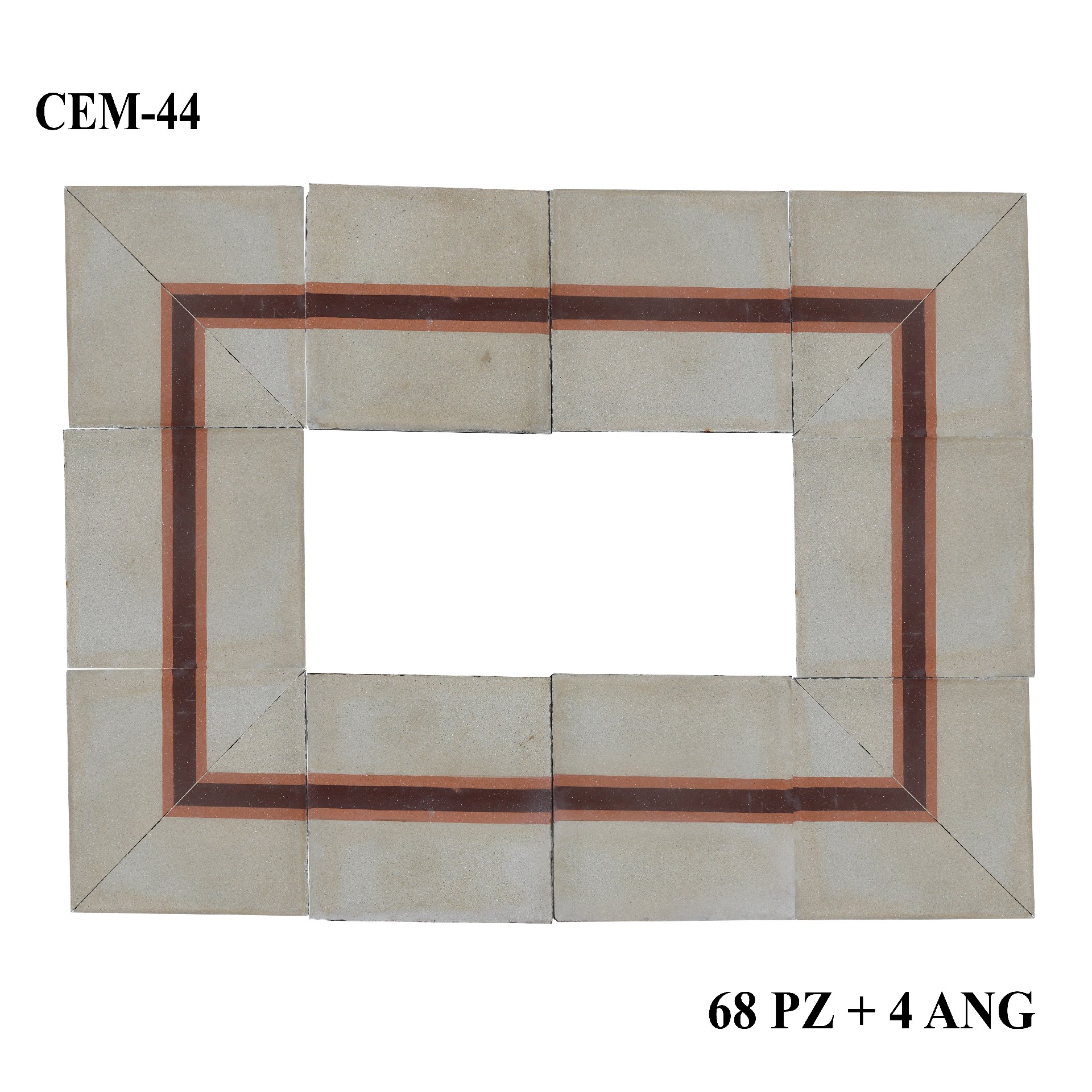 Antica pavimentazione in cementine cm20x20 - 1