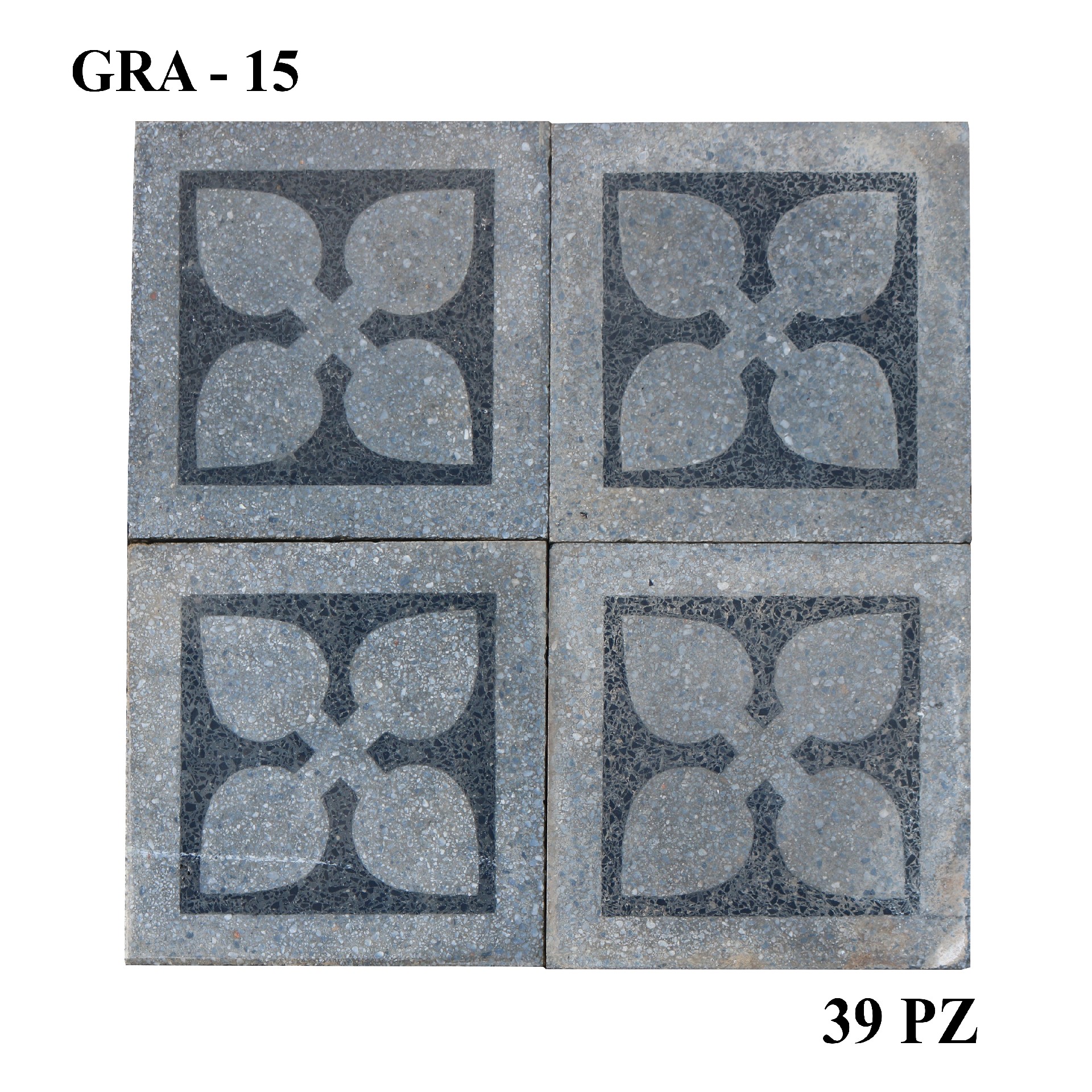 Antica pavimentazione in graniglia cm20x20.  - 1