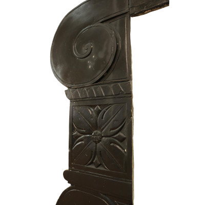 Antique stone fireplace, 248x218 cm h. Period 1500. 
