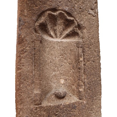 Antique stone fireplace, 153x133 cm h. 