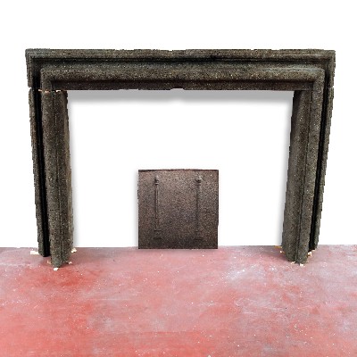 Antique stone fireplace, 184x131 cm h. 