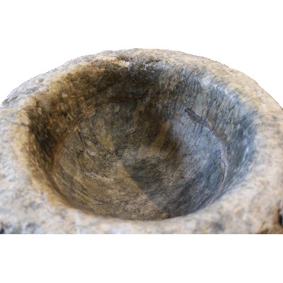 Ancient marble mortar. 