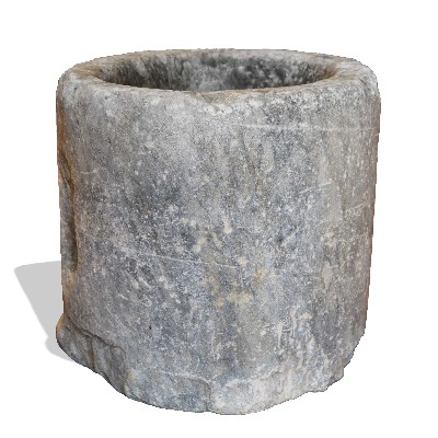 Ancient marble mortar. 