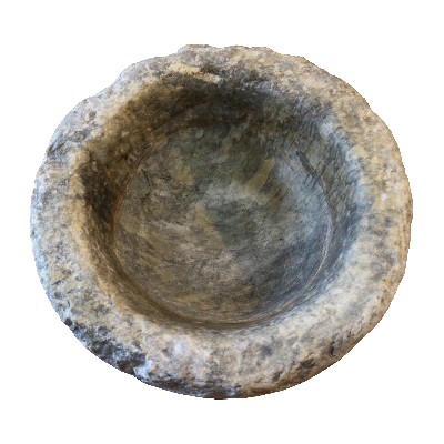 Ancient marble mortar. 