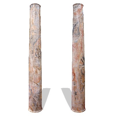Coppia di colonne antiche in marmo. Epoca 1800. 