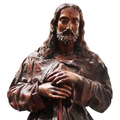 Rara Scultura raffigurante Cristo. Epoca XVIII sec. 