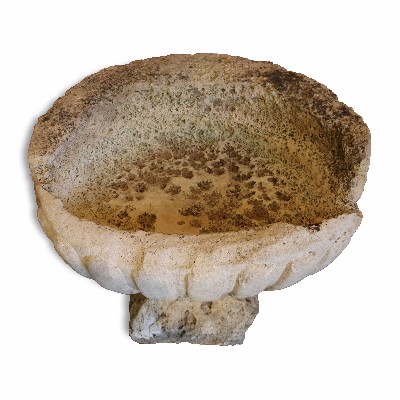Ancient travertine fountain. 