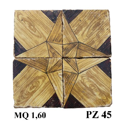 Antica pavimentazione in maiolica. 