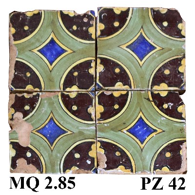 Antica pavimentazione in maiolica 