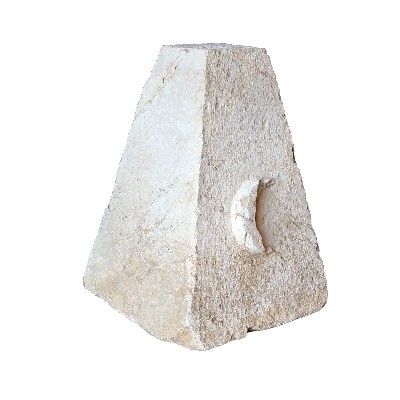 Antico puntale da colonna in pietra 