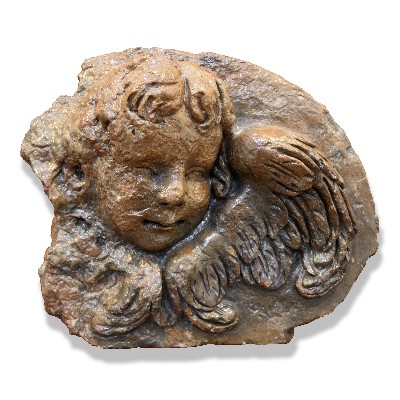 Putto alato in Terracotta. 