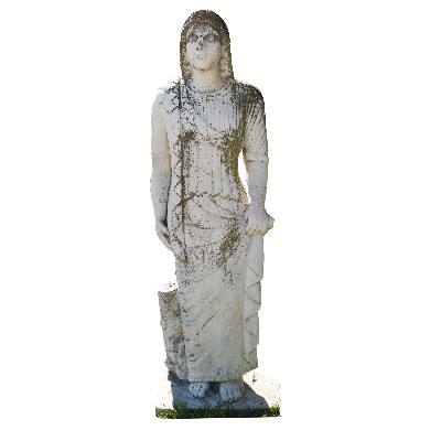 Antica statua in marmo. Epoca 1800. 