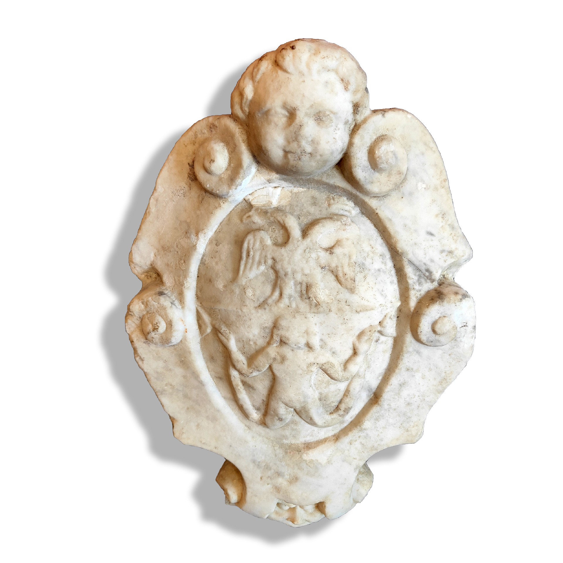 Antico stemma in marmo finemente scolpito.  - Stemmi antichi - Architettura - Prodotti - Antichità Fiorillo
